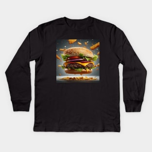 hamburger lover Kids Long Sleeve T-Shirt